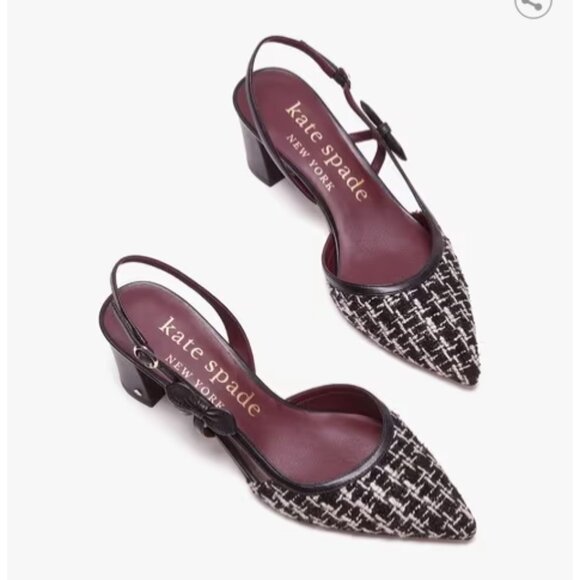 kate spade Shoes - Kate Spade Midge Bow 2 timeless tweed pump